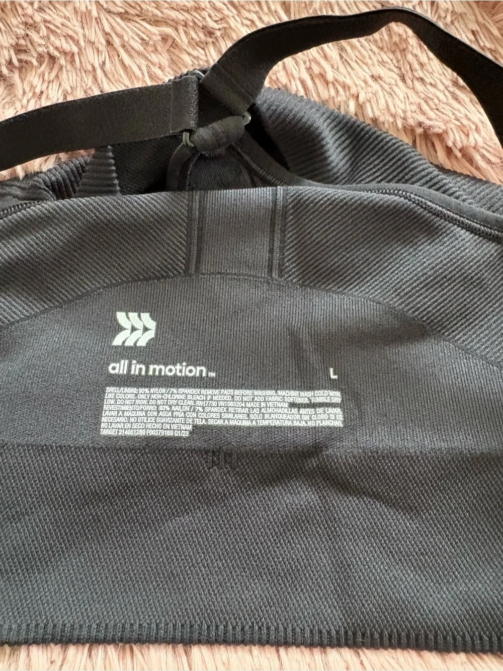 all in motion Black Pullover Sports Bralette